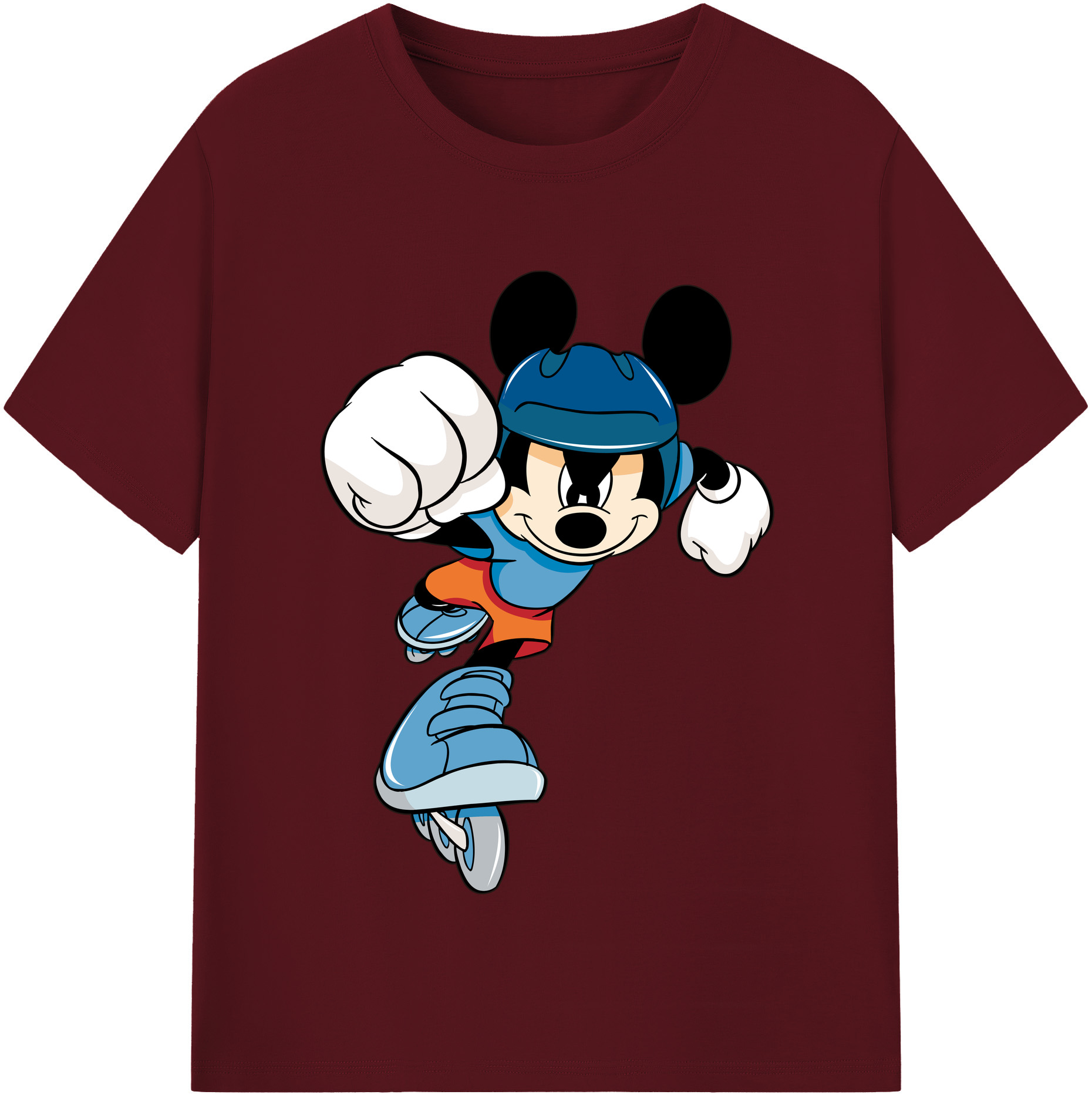（画像用） ミッキーマウス Mickey Mouse 綿100％半袖Tシャツ（フロントプリント）